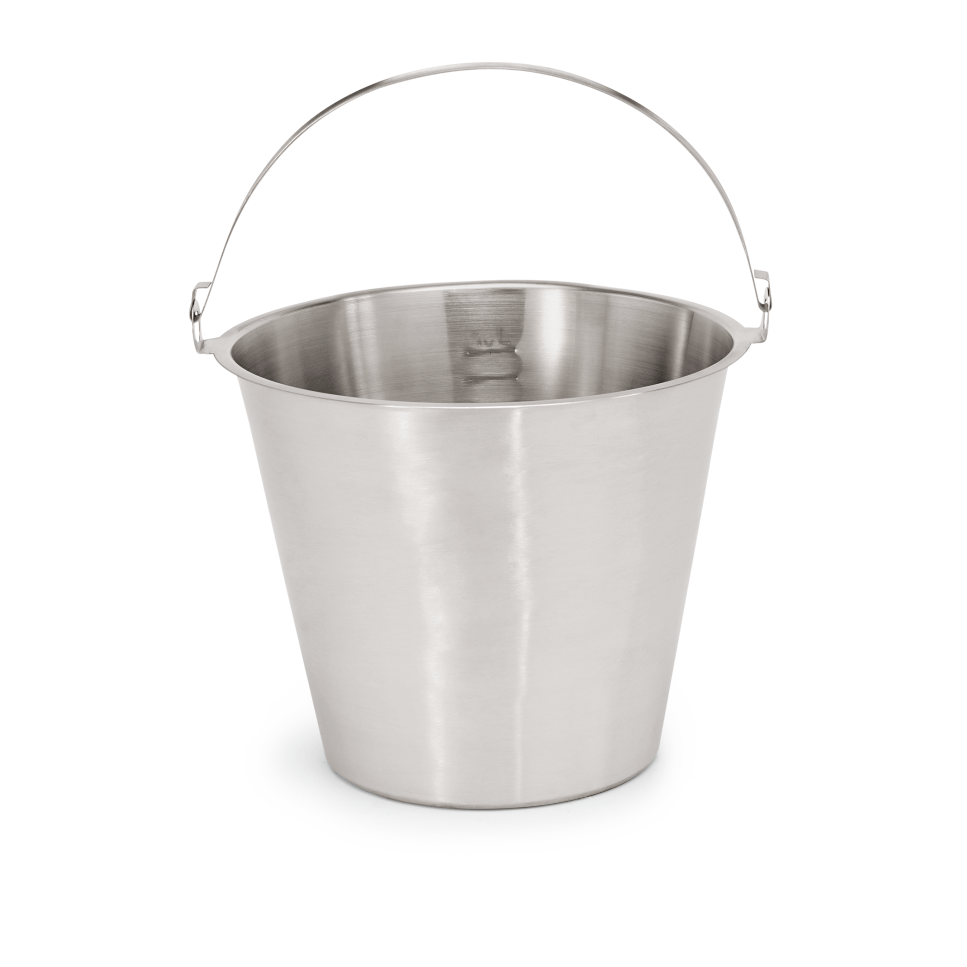 Bucket chrome nickel steel with scale 1-10l Bucket chrome nickel steel with scale 1-10l