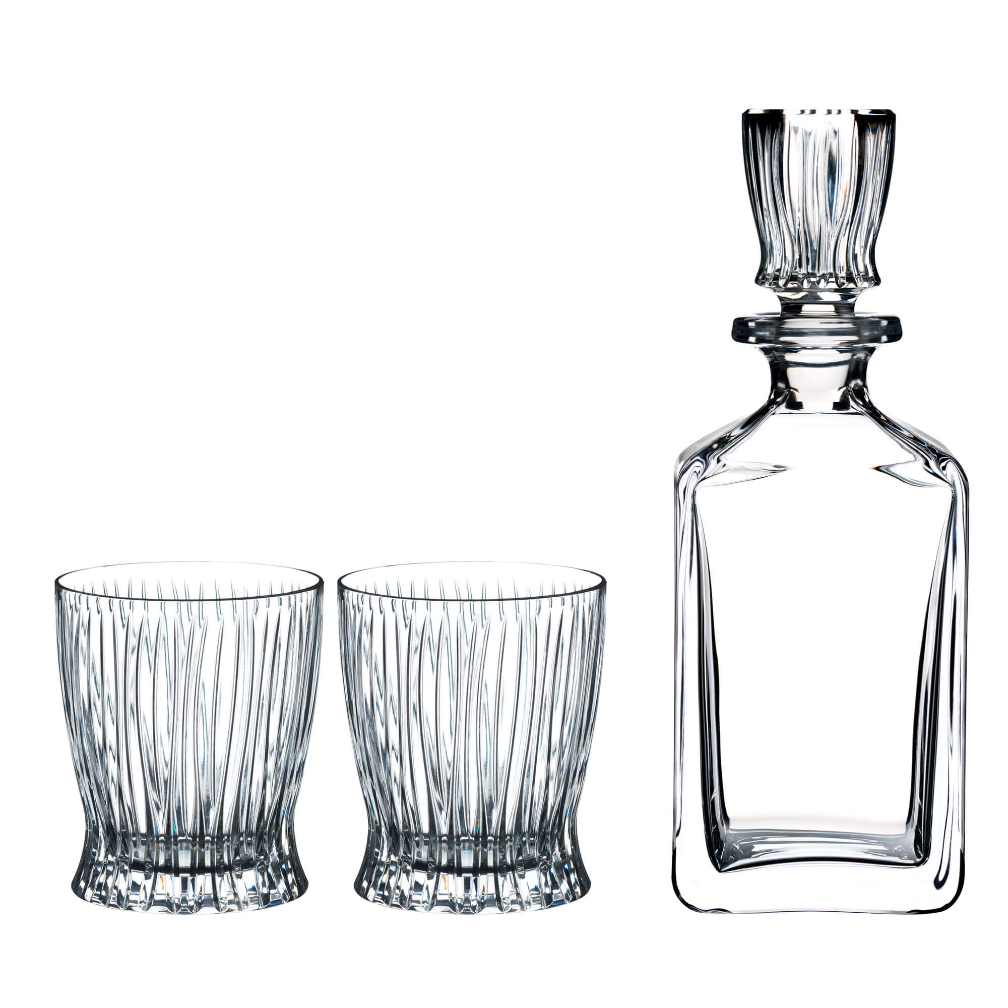 Whisky set Fire, Riedel - 2 tumblers + whisky decanter