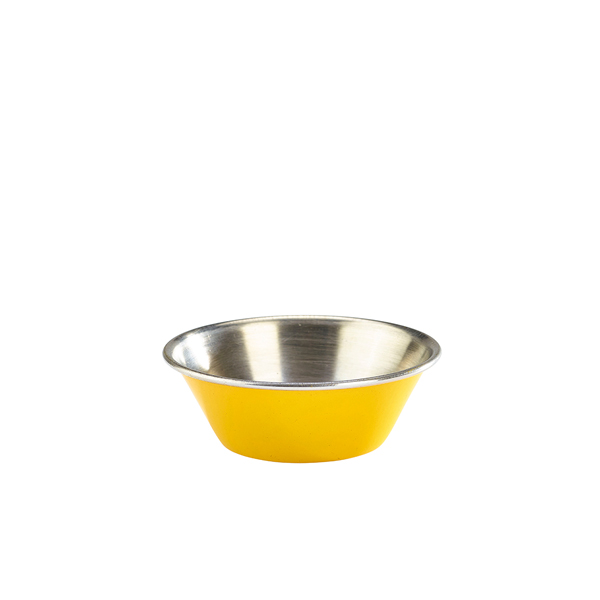 Ramekin, powder-coated stainless steel, yellow - 43ml (24 pcs.)