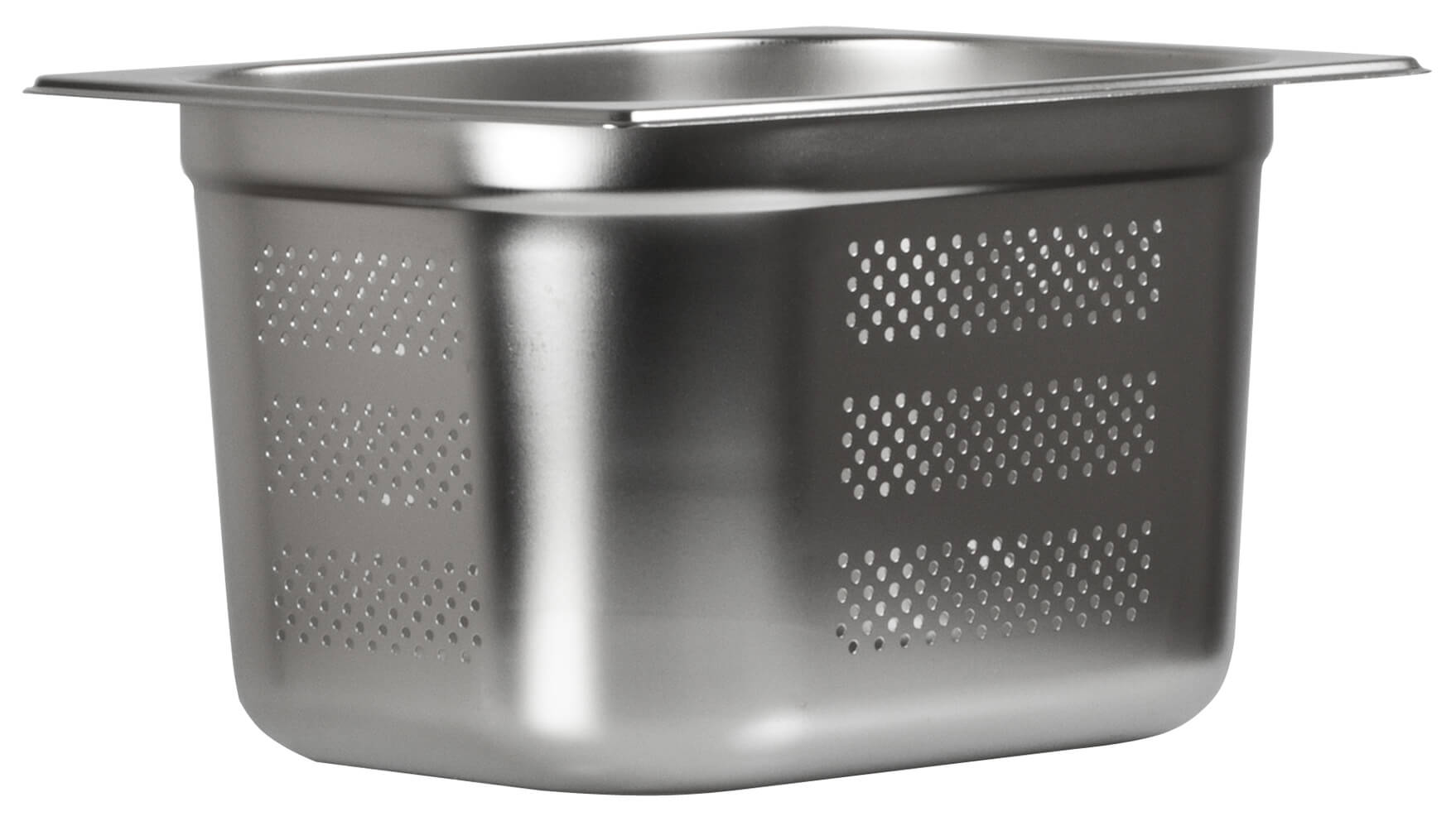 Gastronomy-standard container pierced 200mm depth- st. steel (1/2)