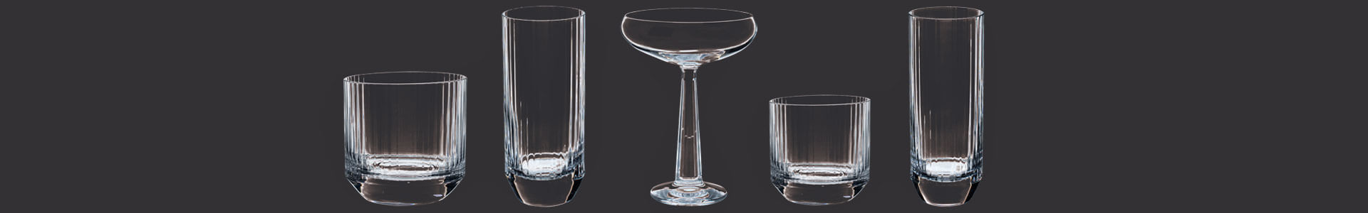Bar glasses from the Big Top series by Nude.