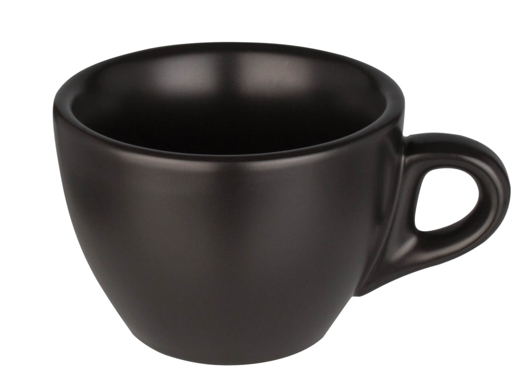 Coffee cup & saucer Barista, porcelain black - 160ml (12 sets)