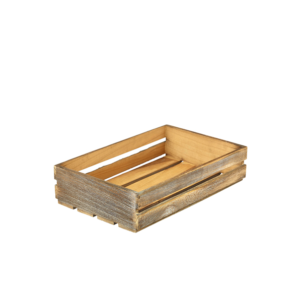 Rustic Wooden Crate - 35x23x8cm