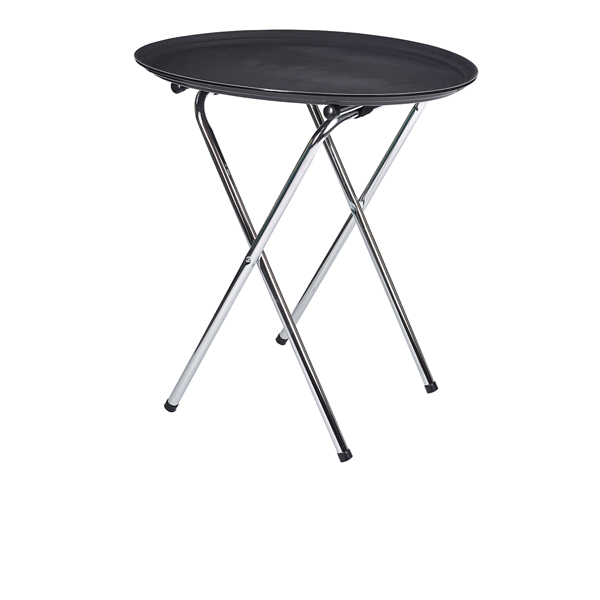 Metal tray stand, 47,5x79cm - chrome