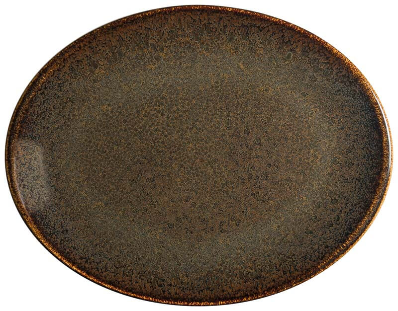 Bonna Ore Tierra Moove Oval plate 31x24cm brown - 6 pcs. Bonna Ore Tierra Moove Oval plate 31x24cm brown - 6 pcs.