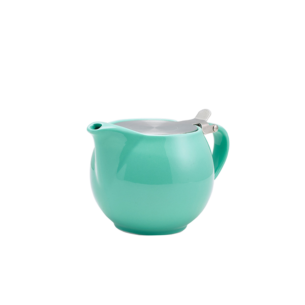 Teapot porcelain green, stainless steel lid & infuser – 500 ml (6 pcs.)