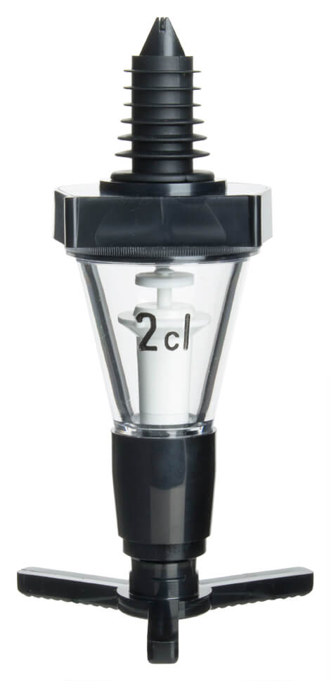 Bottle holder with 2cl pourer - set (wall mount)