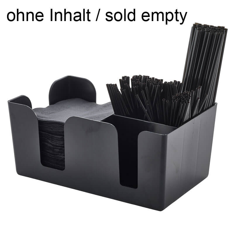 Bar caddy, black polypropylene - 24x15x11 cm