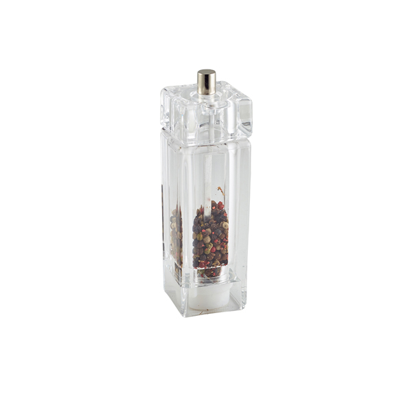 Salt/Pepper Grinder square - acrylic (15cm)