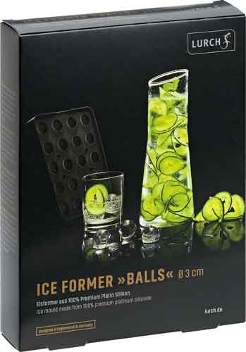 Ice tray balls, Lurch - platinum-silicone (3,0cm)