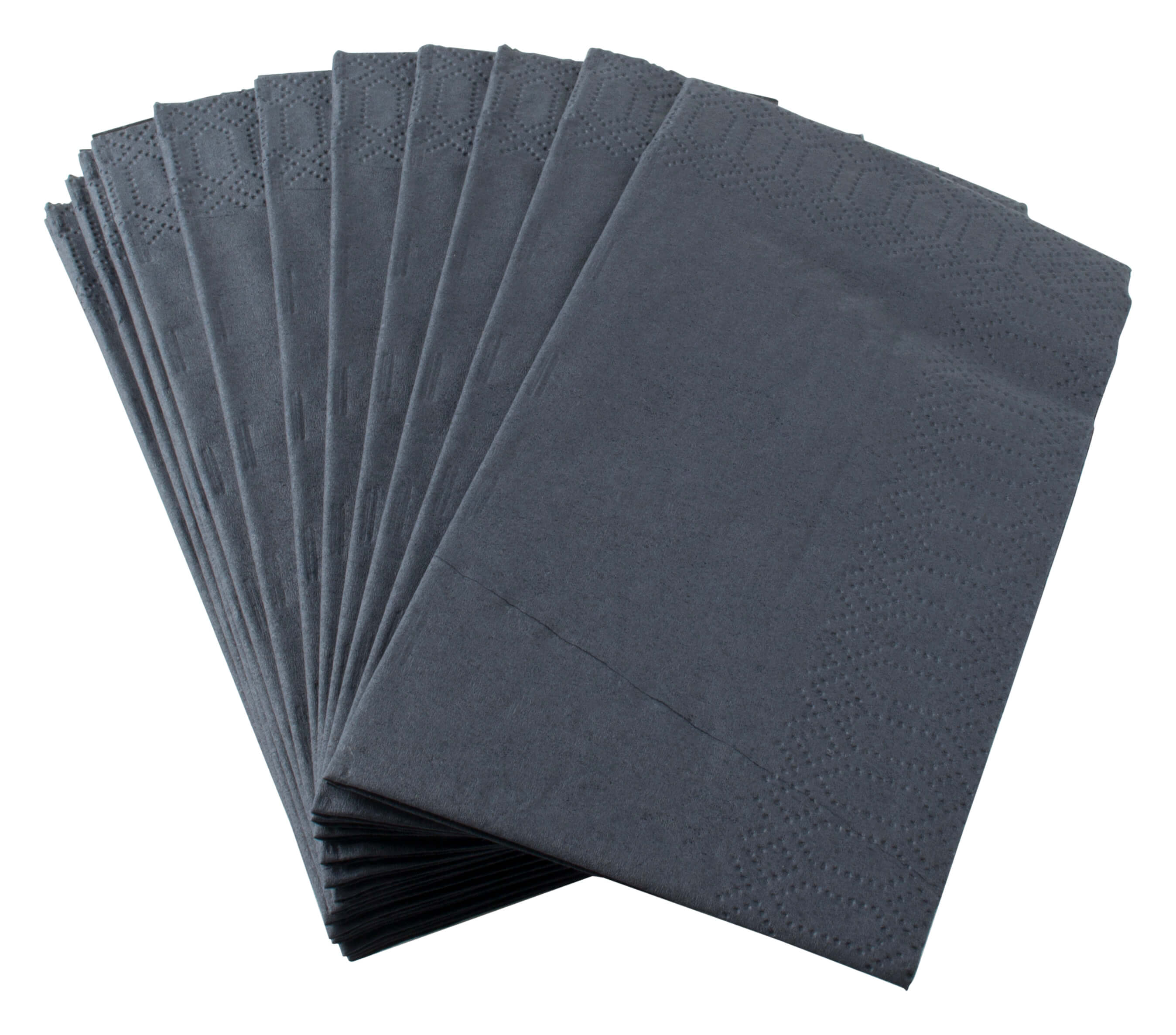 Napkins, Duni, 33x33cm, 1/8 fold, 3 layers, black - 250 pcs.