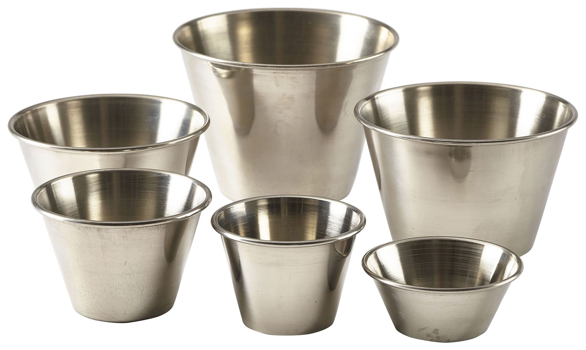 Ramekin cone shape with rolled edge, stainless steel - 71ml