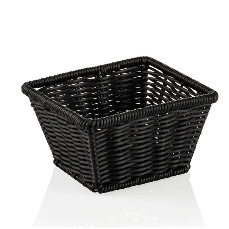 Polypropylene basket, 17,5x16x10cm (GN 1/6) - black Polypropylene basket, 17,5x16x10cm (GN 1/6) - black