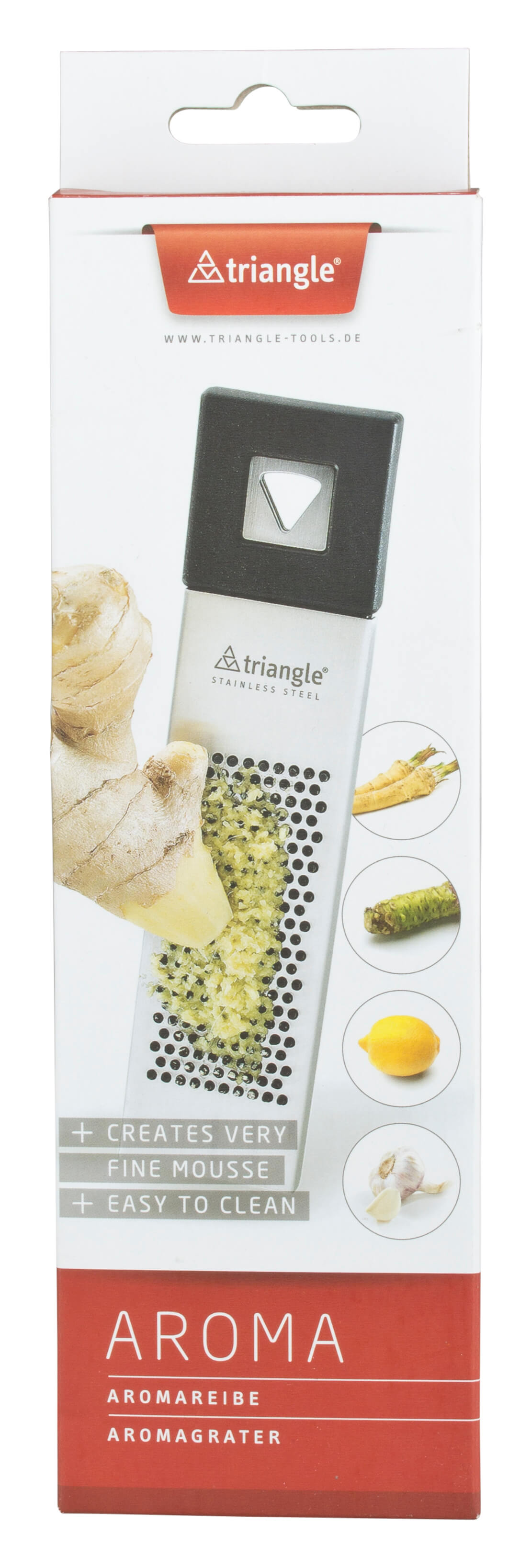 Aroma Grater, Triangle - stainless steel, plastic