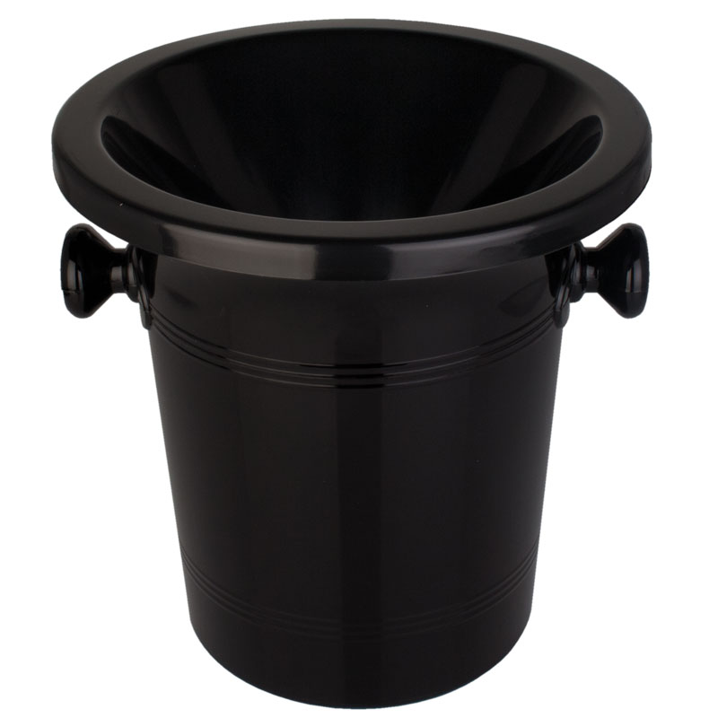Maxi spittoon, black plastic - 3.7 l (1 pc.)
