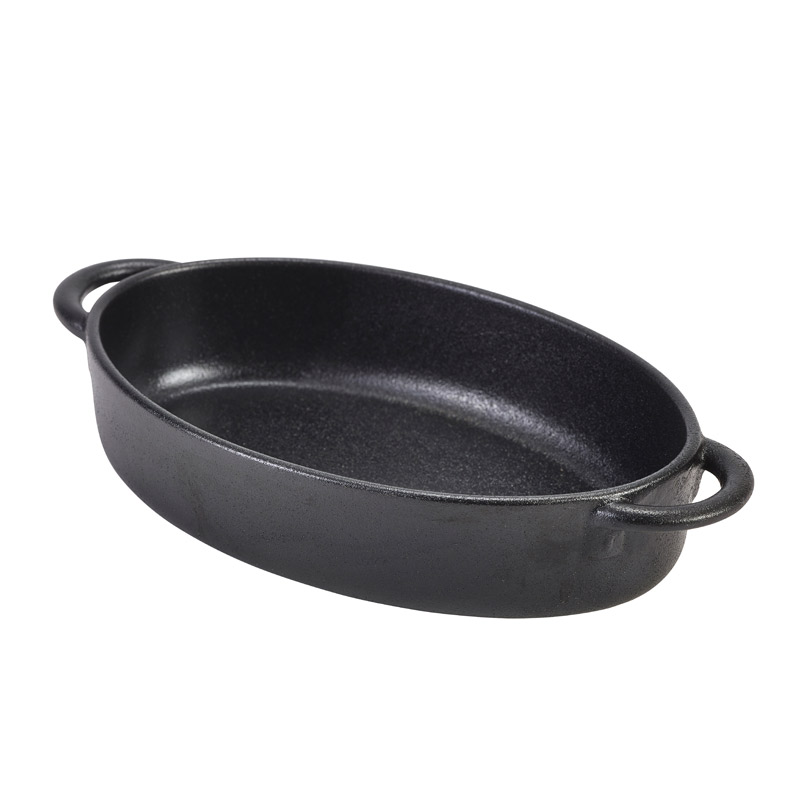 Oval dish Forge stoneware with cast iron look – 17,5 x 11,5 x 4 cm (6 pcs.)