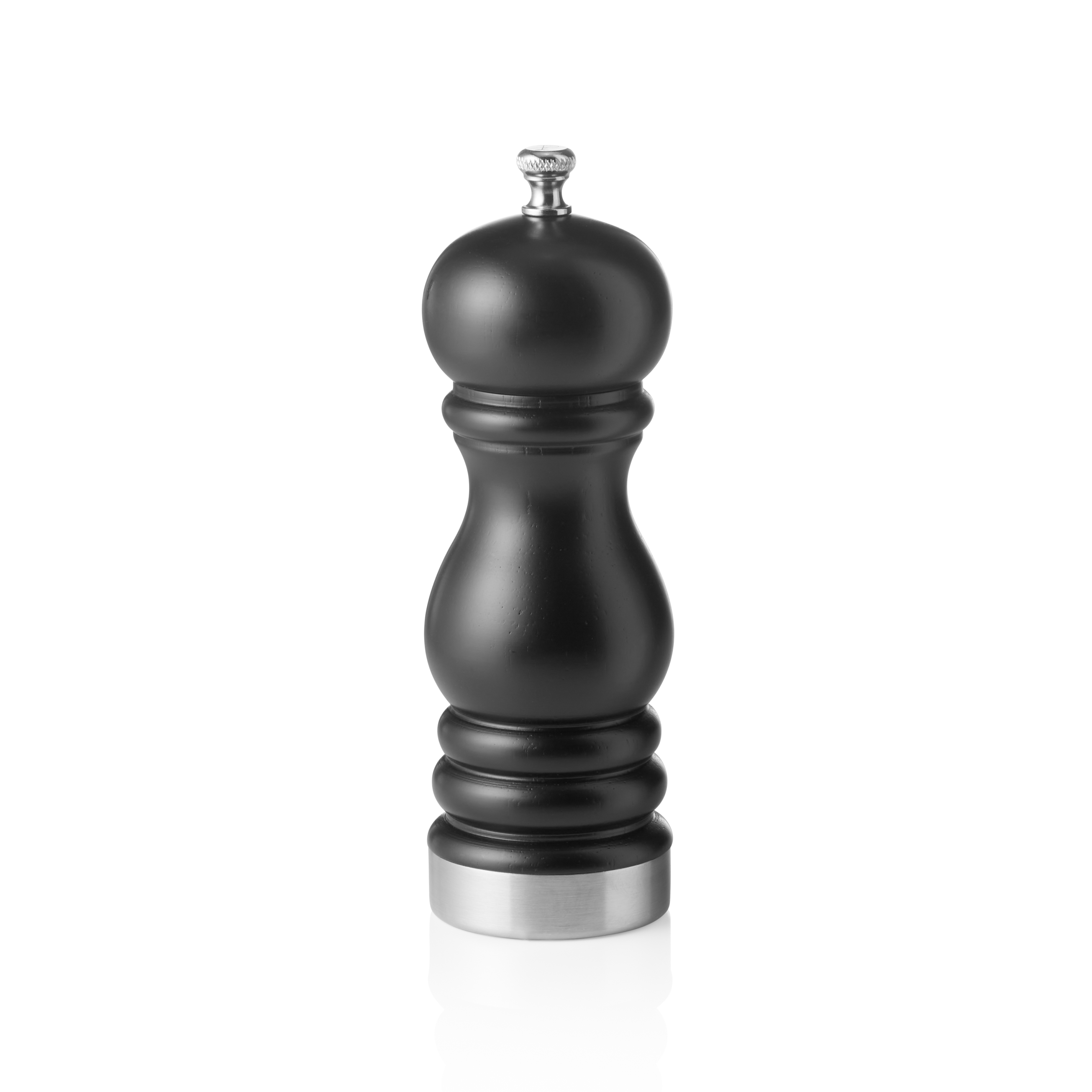 Pepper mill, rubber tree wood matt black - 15cm Pepper mill, rubber tree wood matt black - 15cm