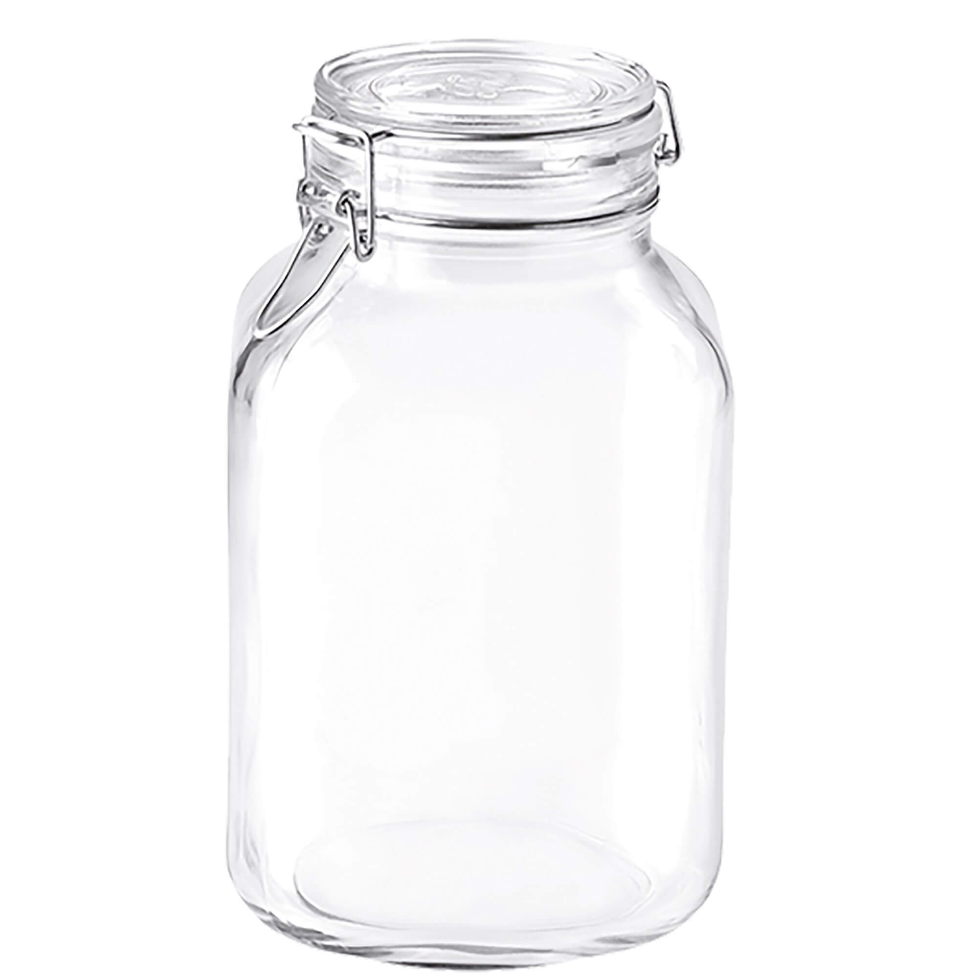 Preserving Jar Fido square with rubber ring - 3000ml