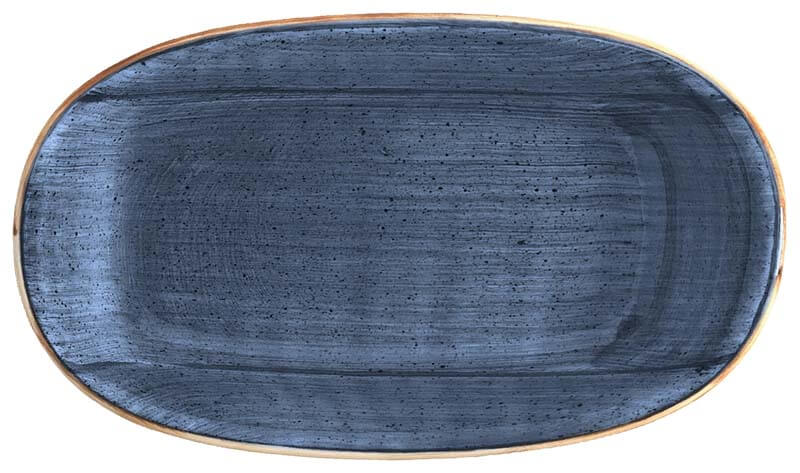 Bonna Aura Dusk Gourmet Oval plate 24x14cm blue - 12 pcs.