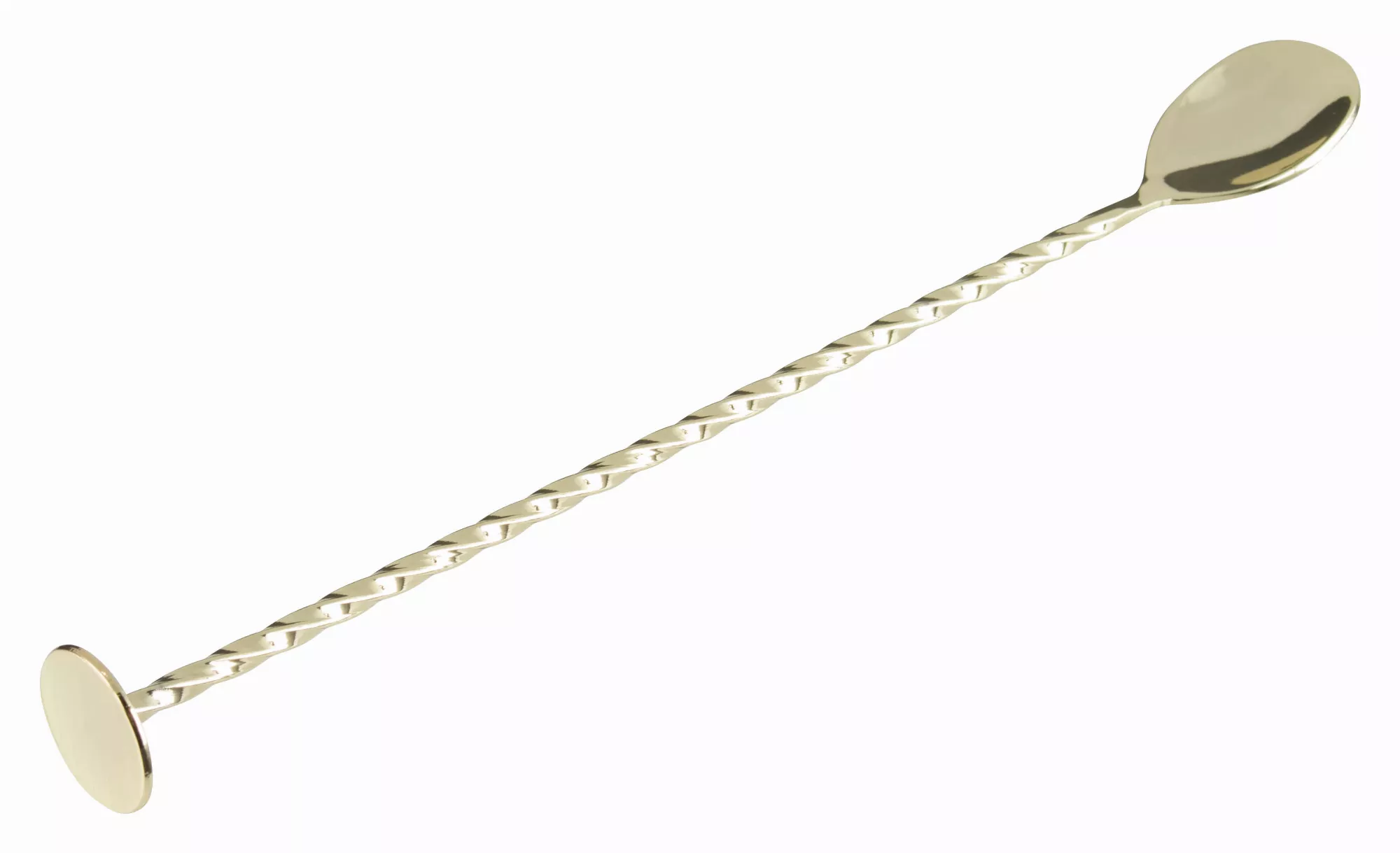 Bar spoon Disc, gold-colored, Uberbartools - 25,5cm Bar spoon Disc, gold-colored, Uberbartools - 25,5cm