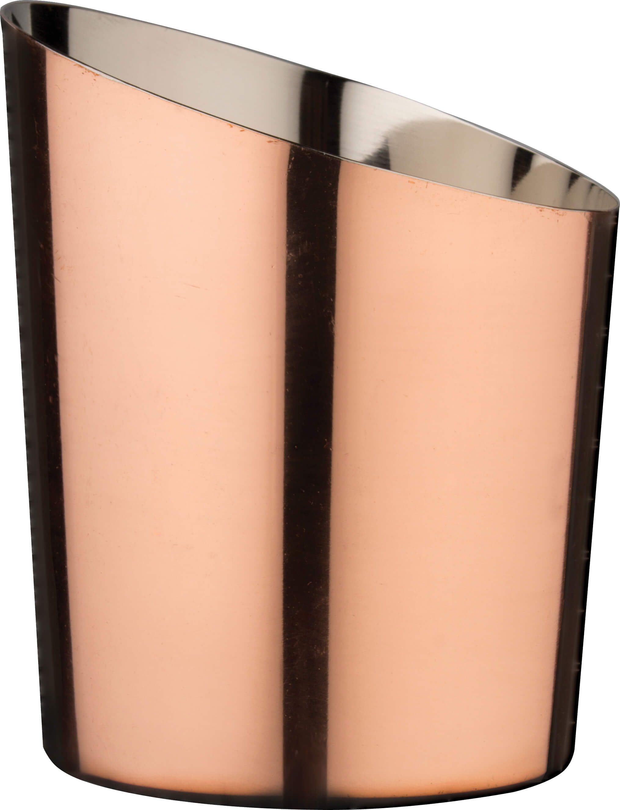 Stainless steel cup, bevel cut - copper-colored (11,6cm)