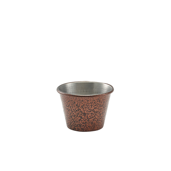 Ramekin, hammered stainless steel, vintage copper-colored - 5,7x4cm (24 pcs.)