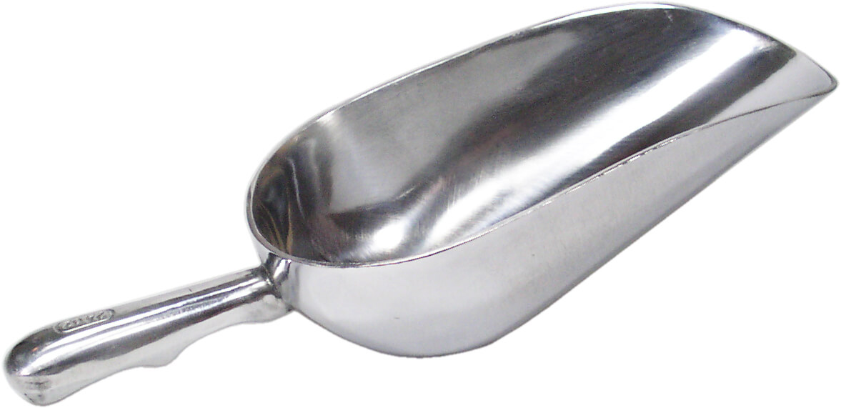 Ice scoop - aluminium, seamlessly