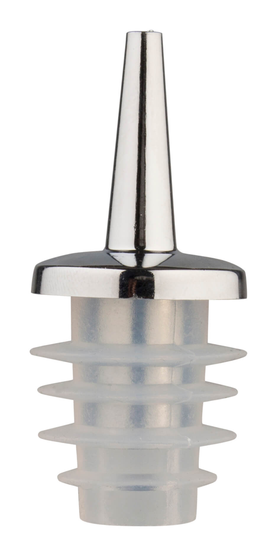 Dash bottle pourer - silicone, chromed