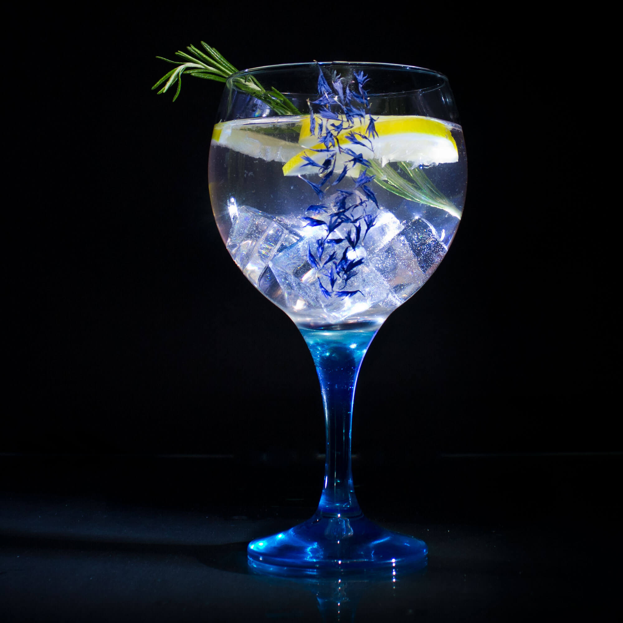Balloon glass Gin&Tonic, blue stem, Gürallar - 645ml (6 pcs.)