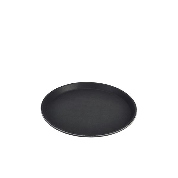 Non-slip tray, black polypropylene - 27,9cm