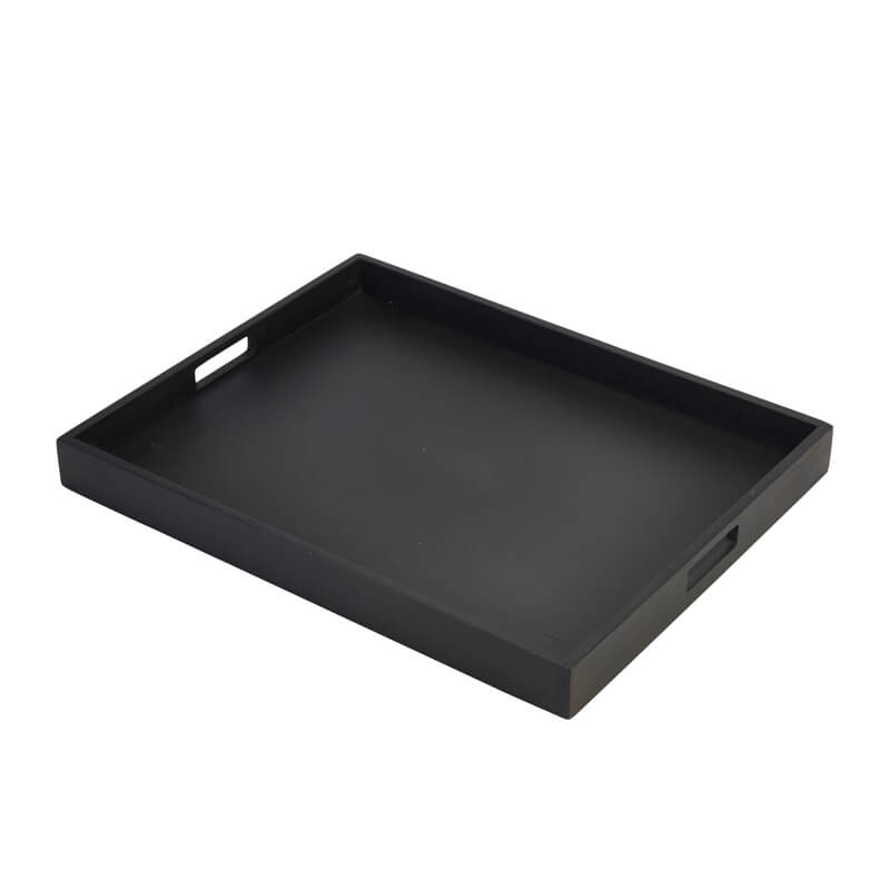 Butlers tray, acacia wood black - 49x38,5x4,5cm