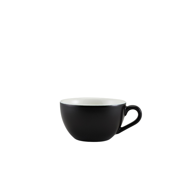 Cappuccino cup porcelain matte black – 175 ml (6 pcs.)