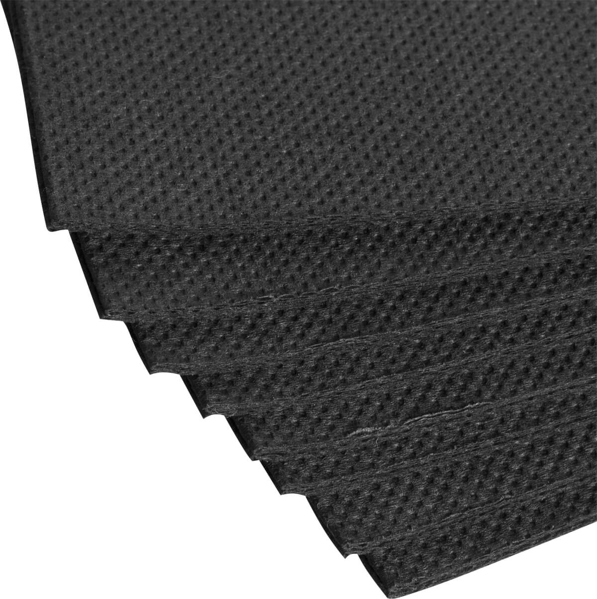 Cocktail napkins, 20x20cm, 1/4 fold, 2-layers - black (125 pcs.)