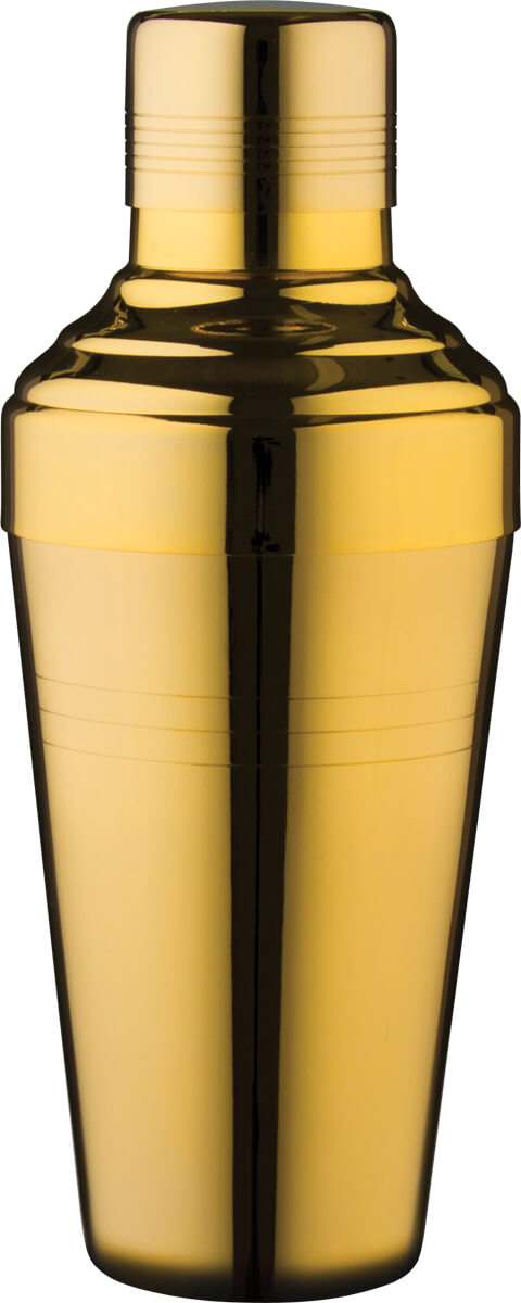 3 piece cocktail shaker Yukiwa Baron, golden - 410ml