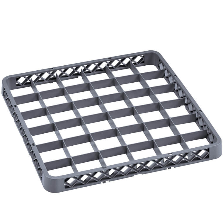 Glass rack attachment 36 divisions, gray (Rack 98) - 50x50x4,5cm