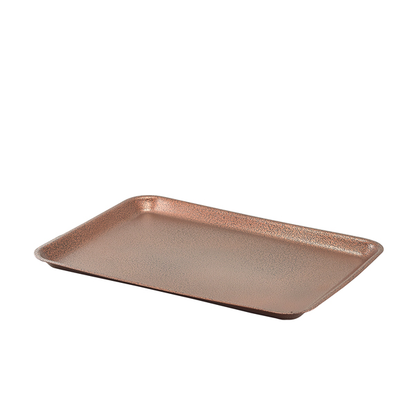 Tray hammered copper-colored - 31,5 x 21,5 x 2cm