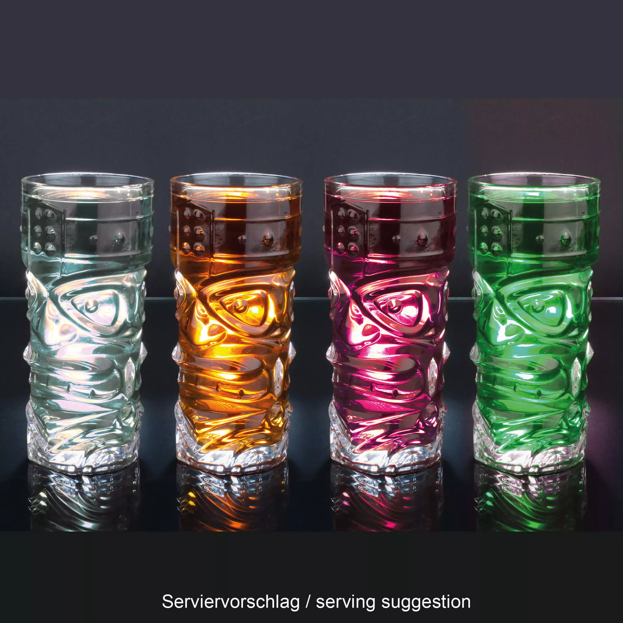 Tiki Hi-Ball glass, Prime Bar - 430ml (4 pcs.) Tiki Hi-Ball glass, Prime Bar - 430ml (4 pcs.)