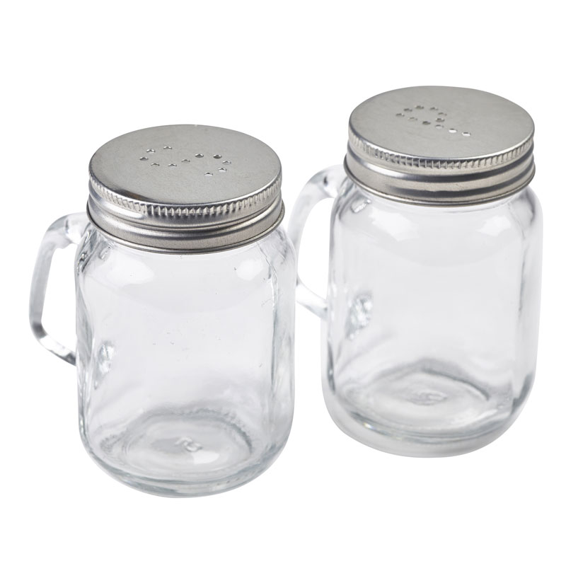 Mason Jar Salt & Pepper Shaker Set