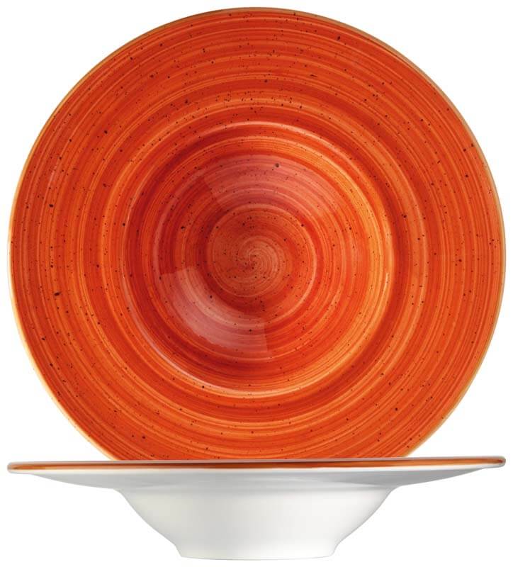 Bonna Aura Terracotta Banquet Pasta plate 28cm orange - 6 pcs. Bonna Aura Terracotta Banquet Pasta plate 28cm orange - 6 pcs.