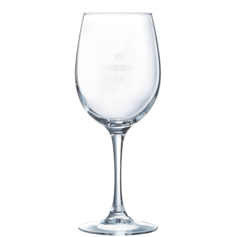 Wine glass Vina, Arcoroc - 360ml, 0,1+0,2l CM (18 pcs.)