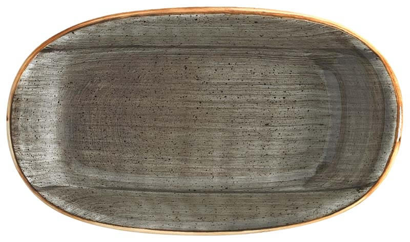 Bonna Aura Space Gourmet Oval plate 24x14cm grey - 12 pcs. Bonna Aura Space Gourmet Oval plate 24x14cm grey - 12 pcs.