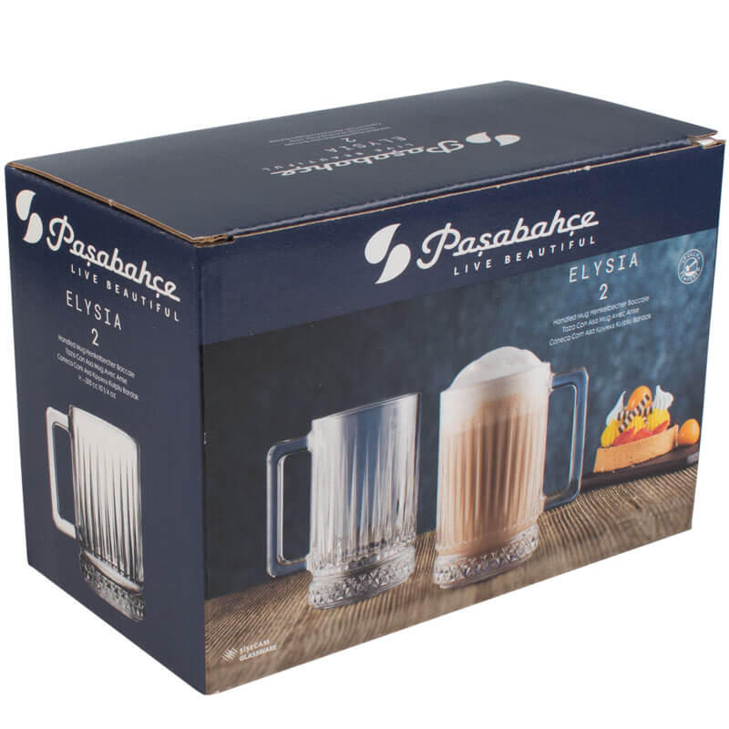 Handled mug Elysia, Pasabahce - 310ml (2 pcs.)