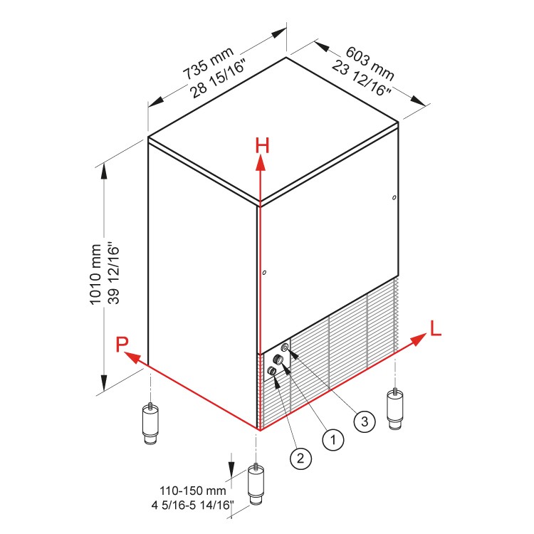 Brema Ice Cube Maker CB Series 955A HC B-QUBE DP - Cubes (95 kg) Brema Ice Cube Maker CB Series 955A HC B-QUBE DP - Cubes (95 kg)