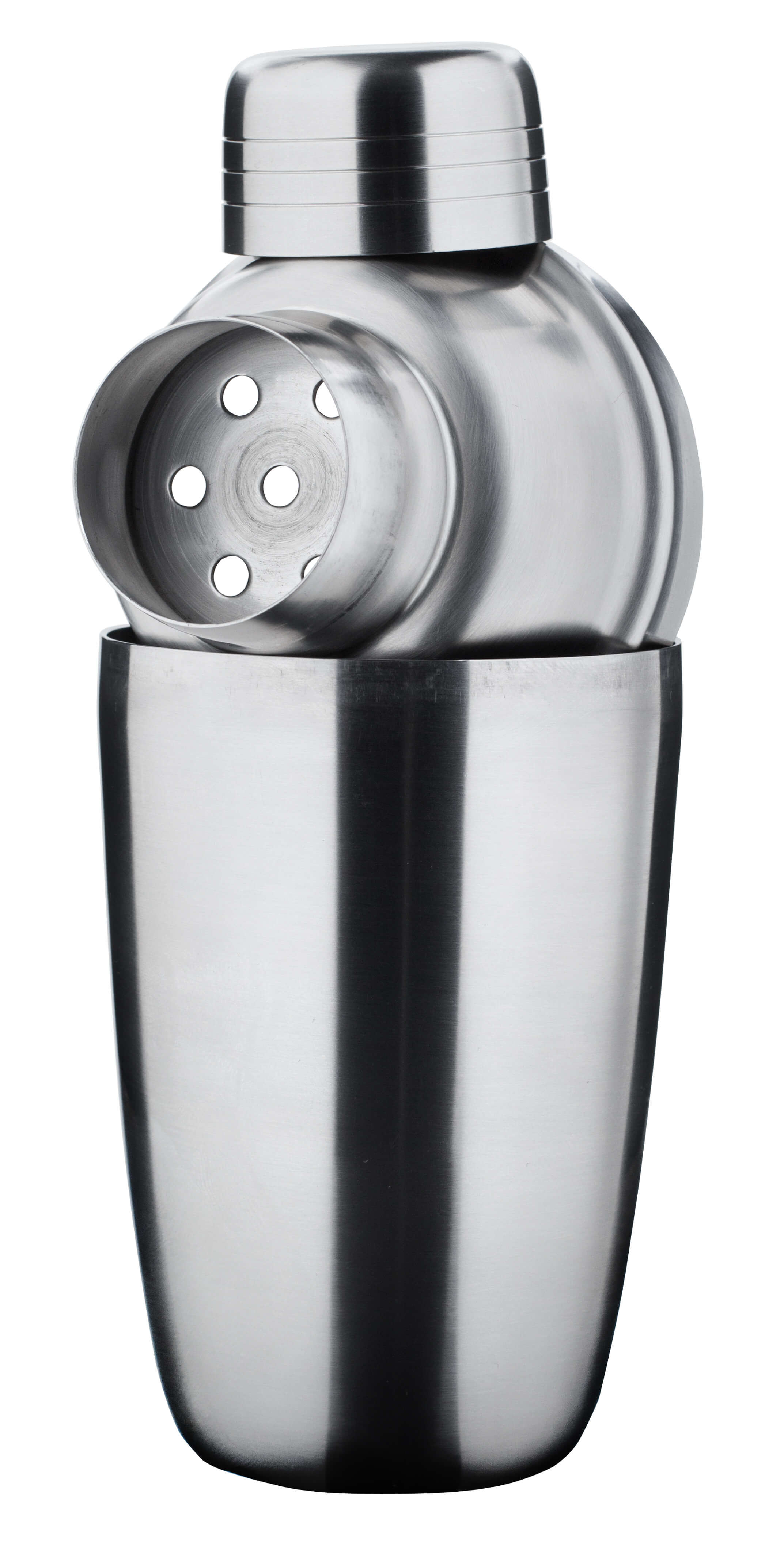 Mini Cocktail shaker, tripartite, stainless steel, 300ml