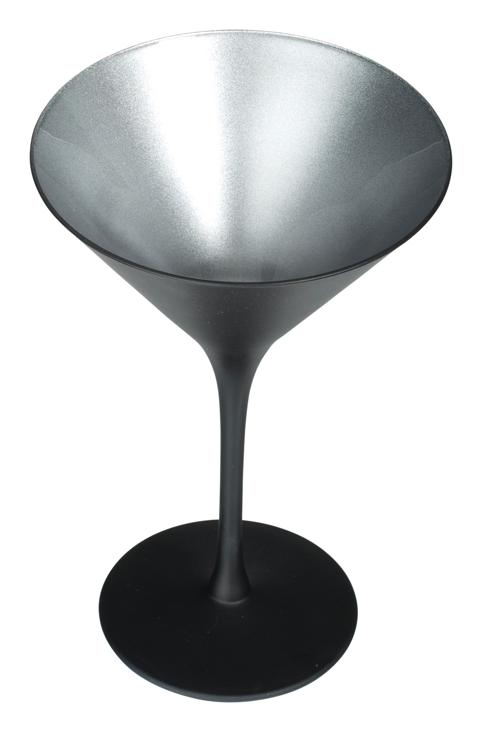 Martini glass, matt black/silver, Elements Stölzle - 240ml