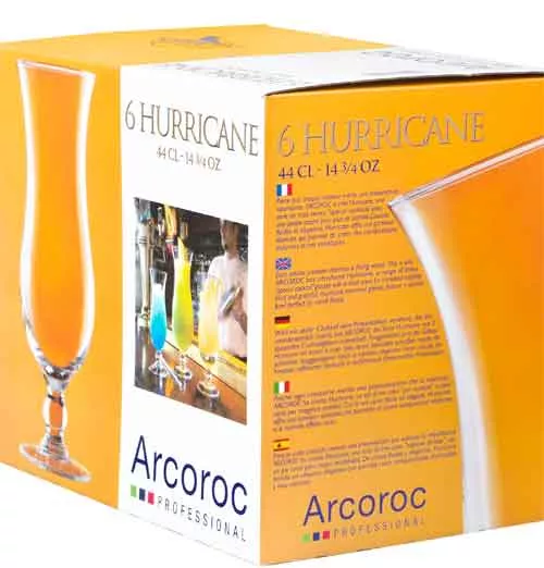 Cocktail glass Elegance Hurricane, Arcoroc - 440ml (6 Stk.) Cocktail glass Elegance Hurricane, Arcoroc - 440ml (6 Stk.)
