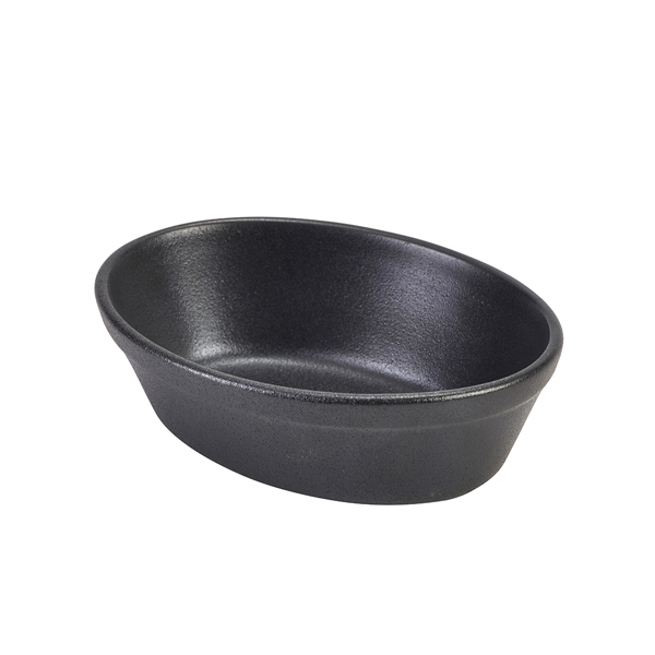 Oval pie dish Forge stoneware cast iron look – 16 cm (6 pcs.)