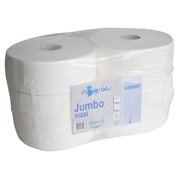 Jumbo Toilet paper, 2-ply - bright white (6 pcs.)