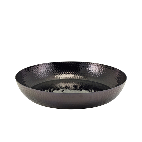 Hammered Aluminium Platter, black - 44cm