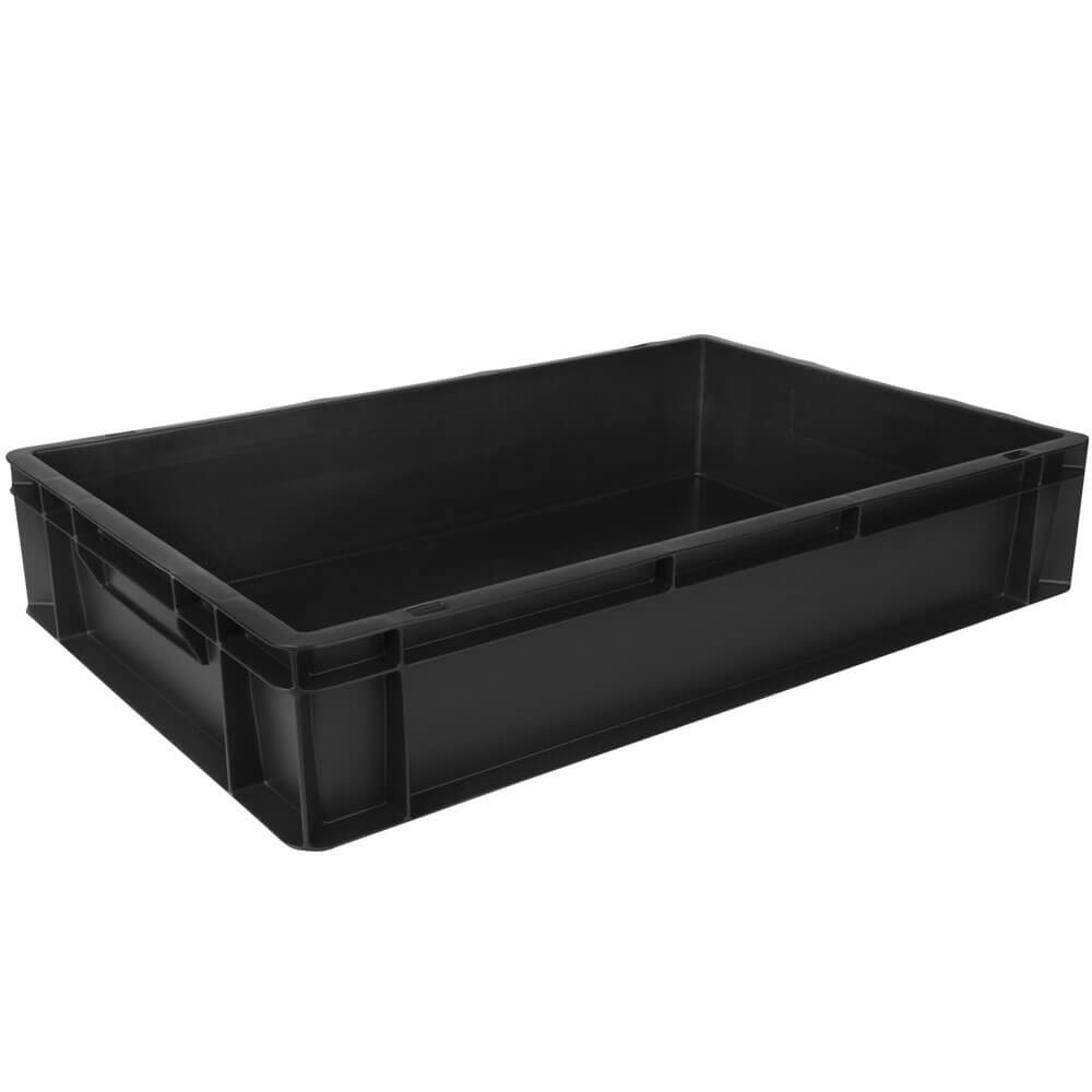 Transport box Euronorm black - 60x40x12cm